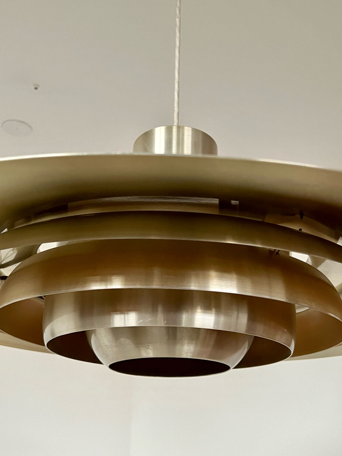 Old Scandinavian design suspension lamp Preben Fabricius and Jørgen Kastholm for Nordisk Solar vintage