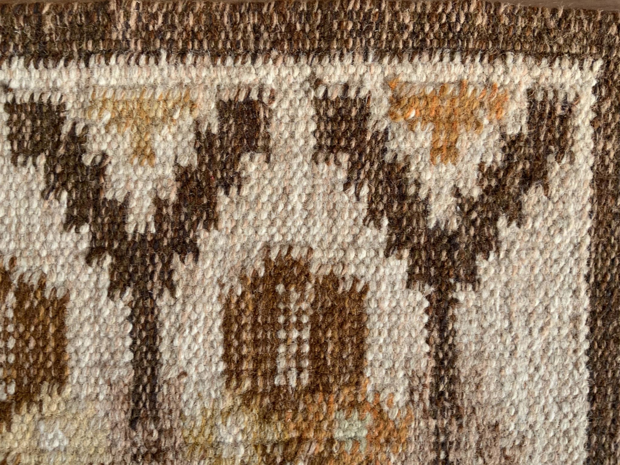 Flatweave Rug Ingegerd Silow, Swedish, Rollakan, Small, Original, Vintage