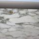 Small chest of drawers - Half-moon table - Louis XVI style - Elm burr veneer - Pla