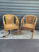 Pair of 80's rattan armchairs