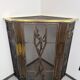 Corner fireplace screen in brass attributed to Dagobert Peche