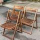 3 chaises scandinaves pliables cannées 1950