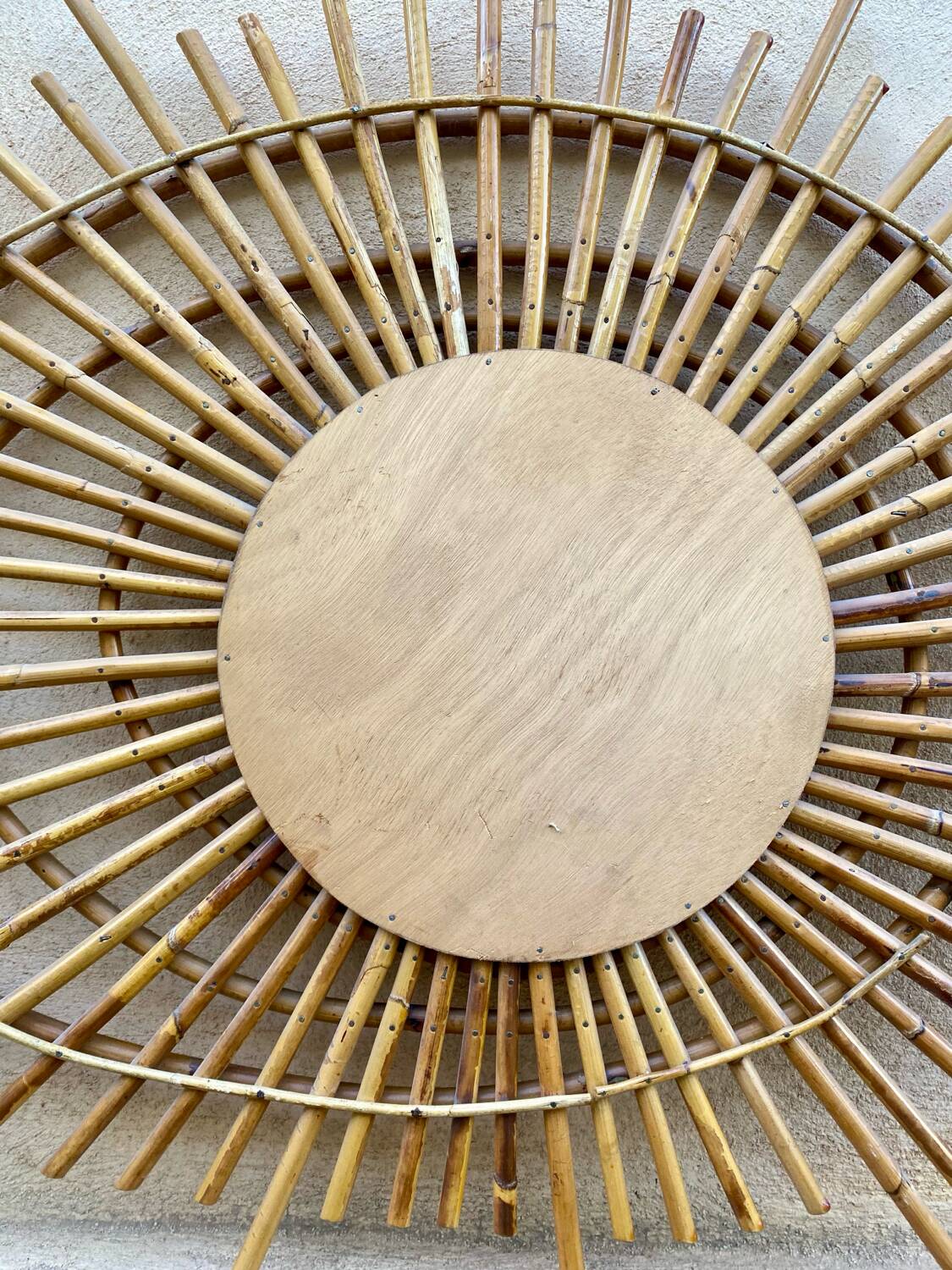 Rattan mirror 1960