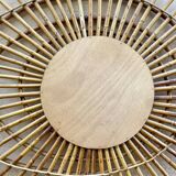 Miroir en rotin 1960