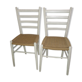 Pair of chairs in braided rope