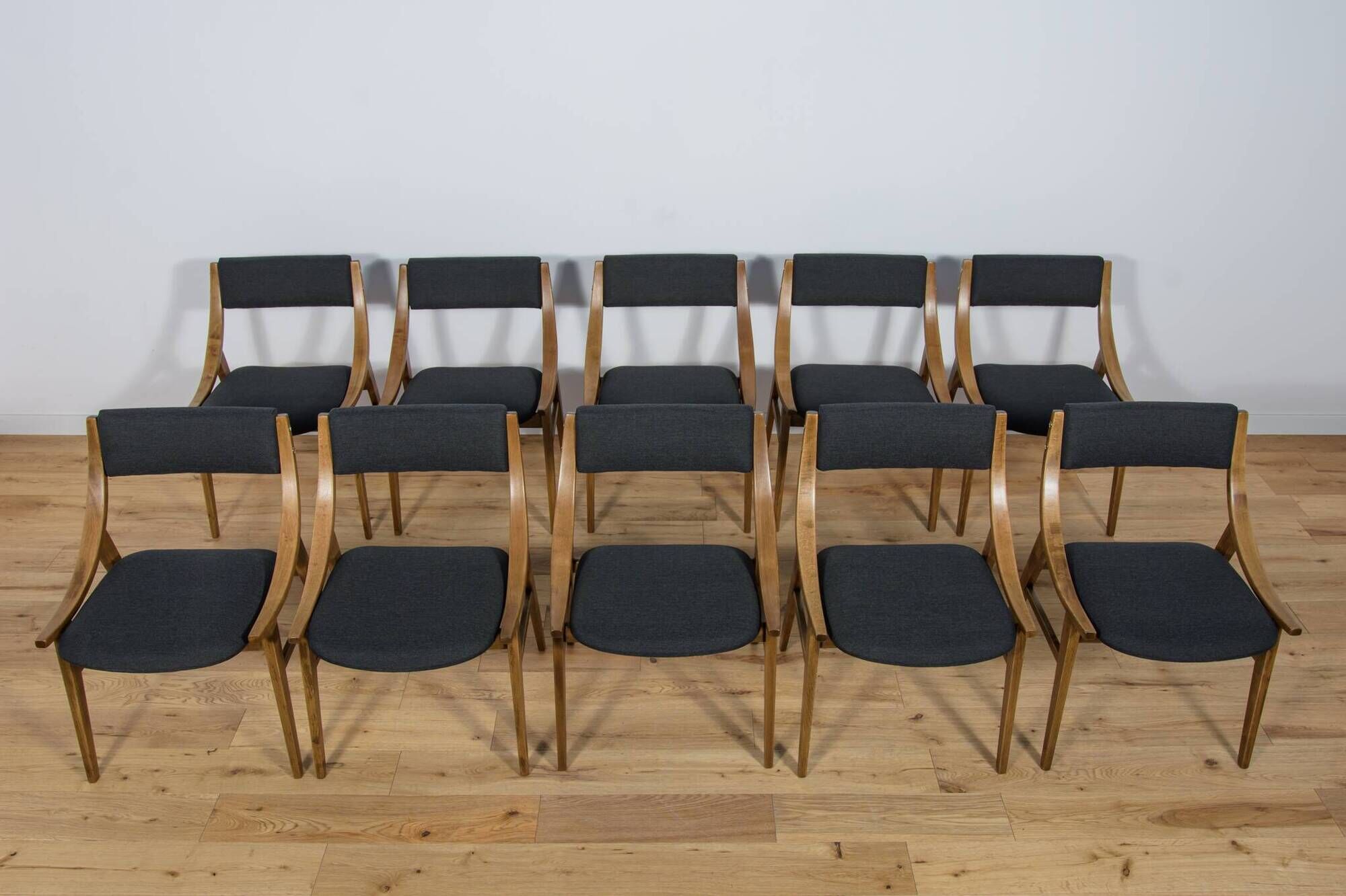 Polish ski jumper chairs from Zamojska, 1970s, set of 10