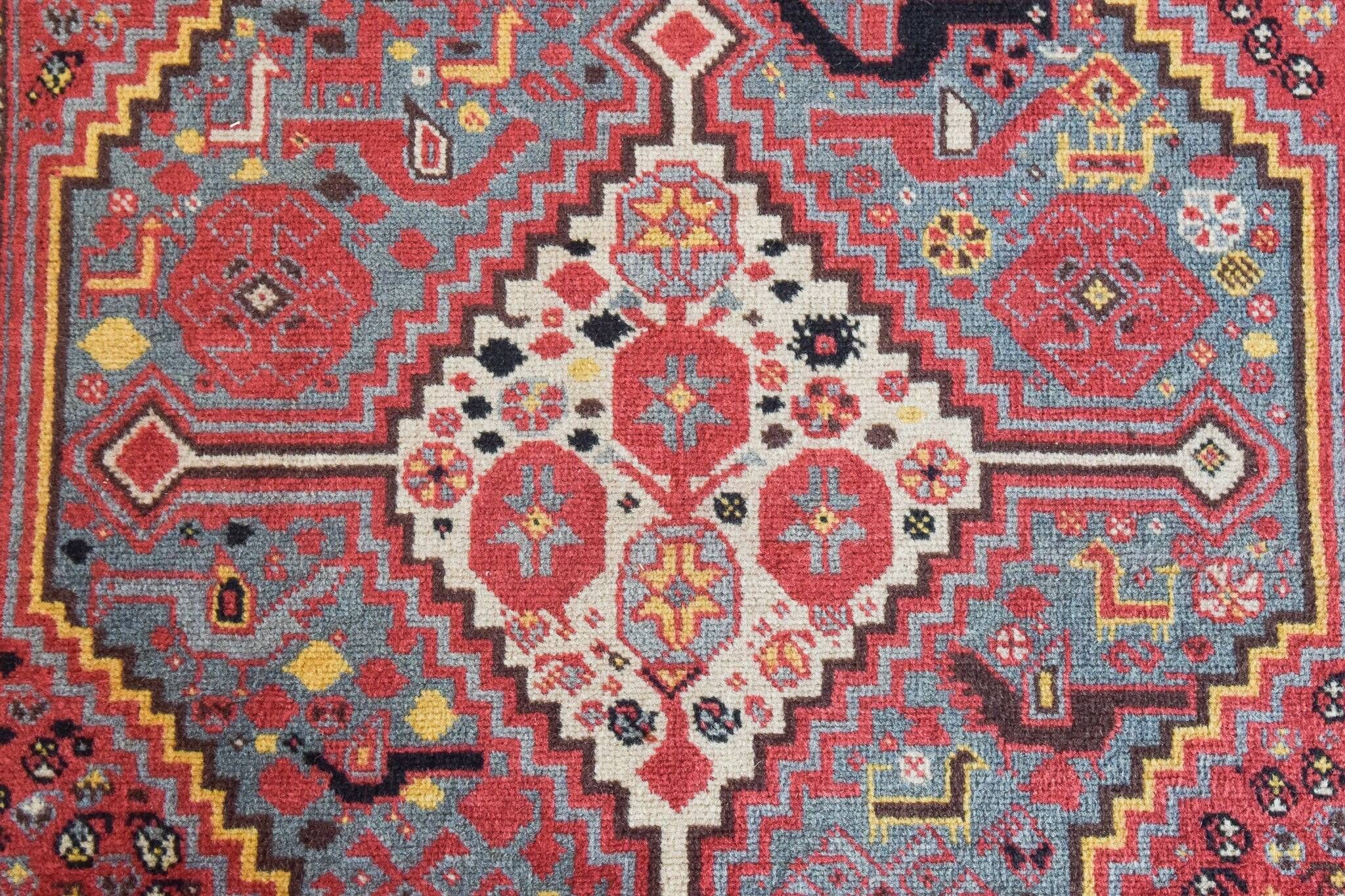 Vintage - Tapis azerbaïdjanais tissé à la main