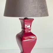 Ceramic lamp and vintage velvet