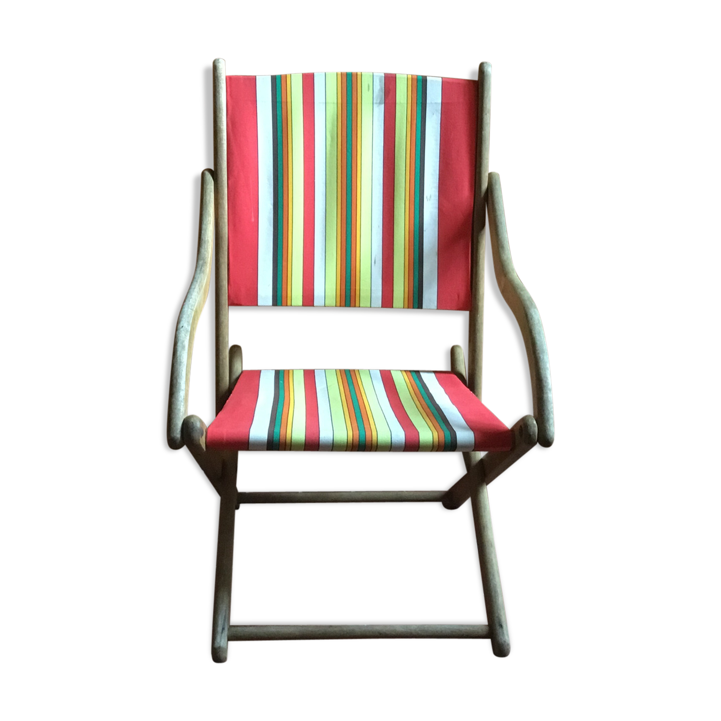 Fauteuil jardin pliant vintage
