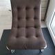 Chair tubular in Brown velvet of the 1970s