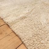 Moroccan berber carpet beni ouarain natural ecru uni 1, 42x0, 97m
