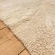 Moroccan berber carpet beni ouarain natural ecru uni 1, 42x0, 97m