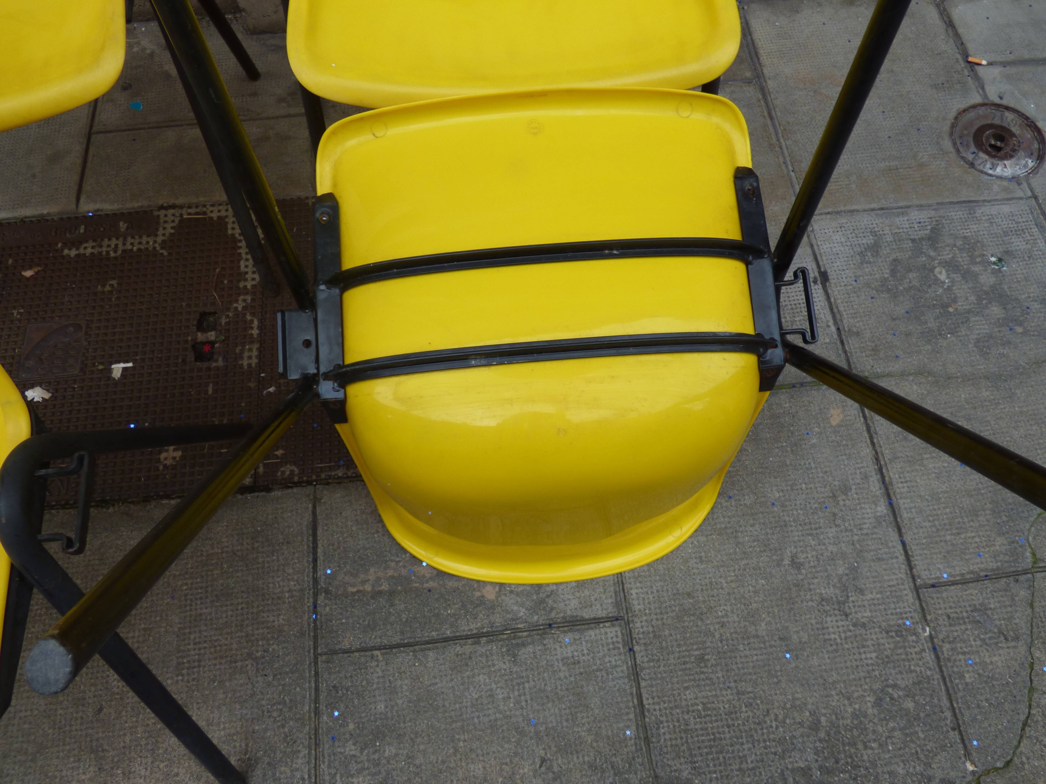 Set of 4 chairs 70s Osvaldo glass for Tecno