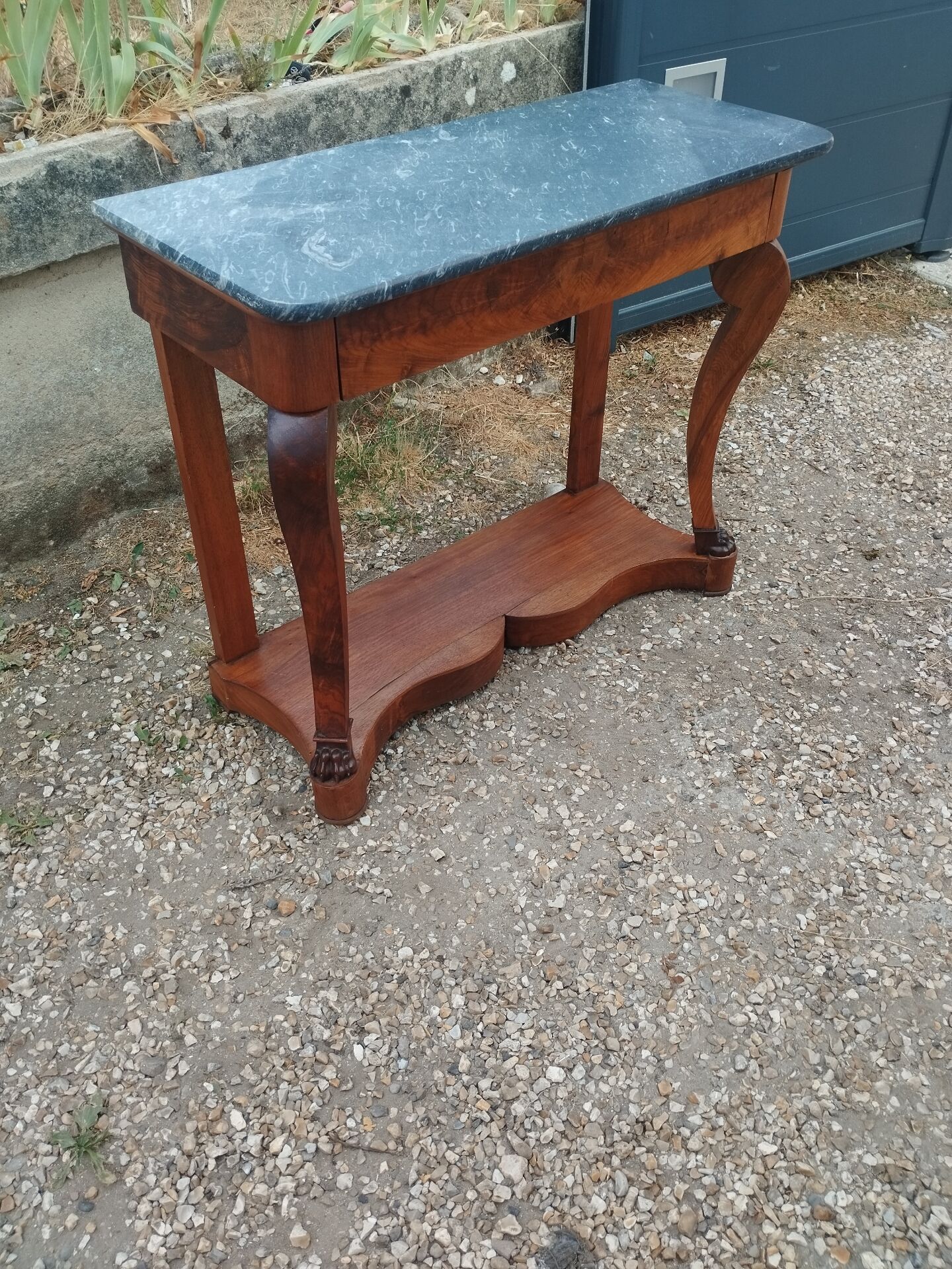 Console from the old Louis Philippe era with a marble top.