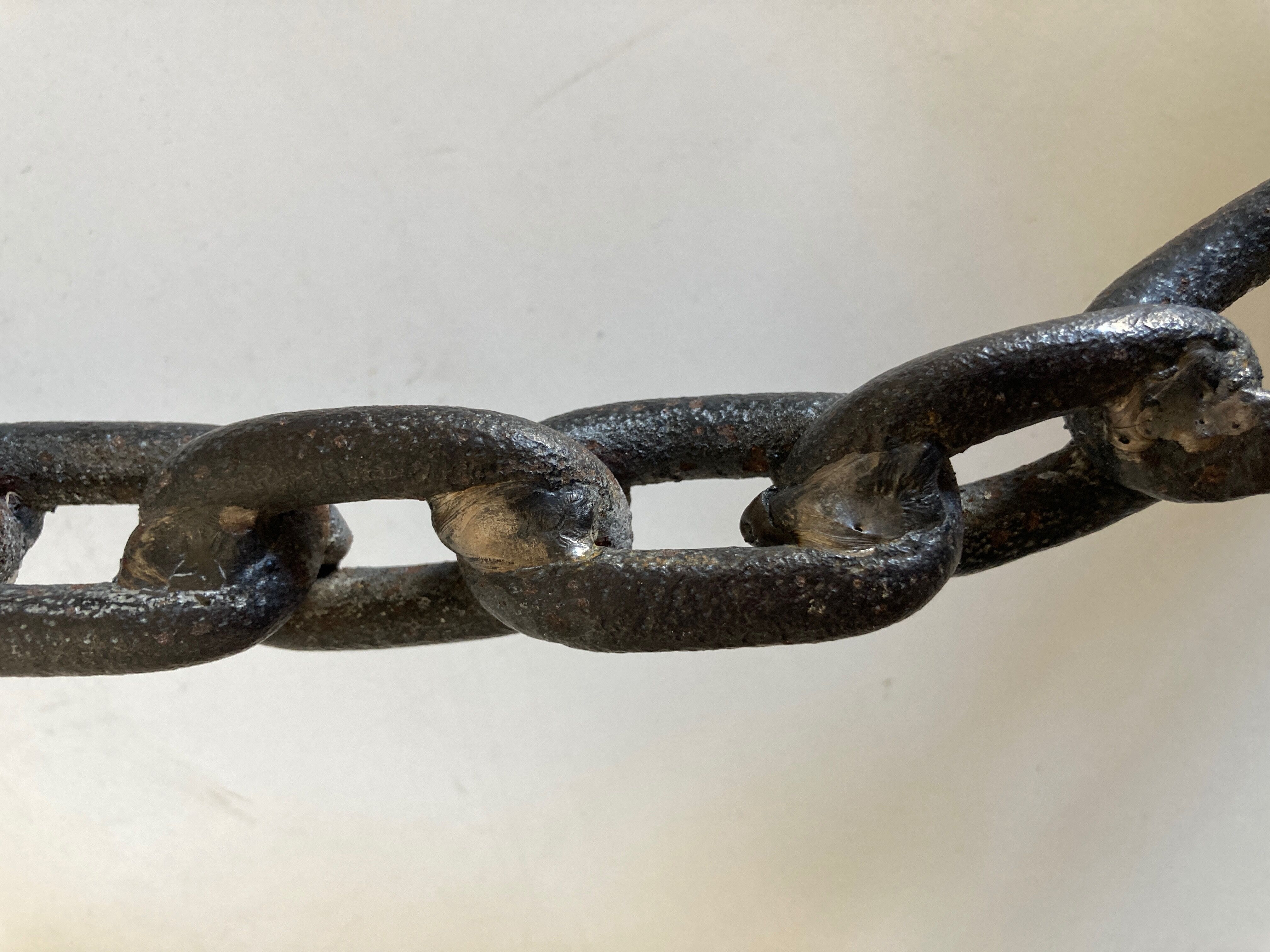 Brutalist beaten iron chain bougeoir 1970