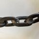 Brutalist beaten iron chain bougeoir 1970