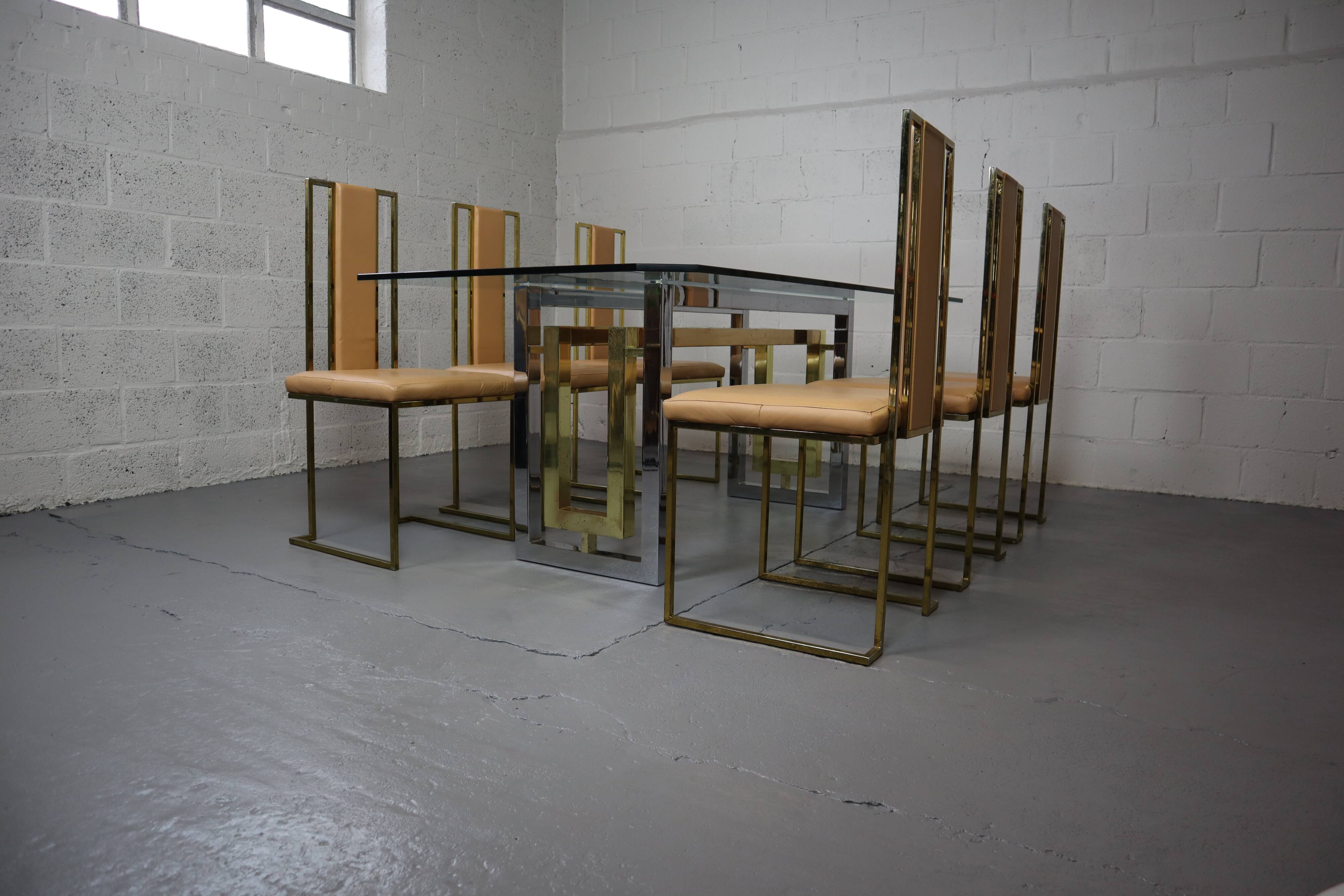 Italian dining room set by Renato Zevi from the 70's