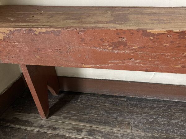 Banc de ferme Shaker mi 19e art populaire Hudson Valley USA