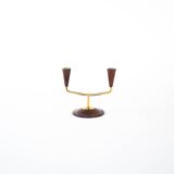 Teak candlestick, Danish design, 1970s, made in Denmark