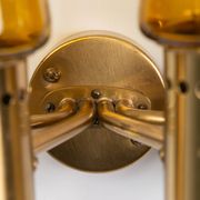 Hans Agne Jakobsson wall lamp made from brass with orange shades