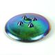 Rare iridescent art glass trinket bowl by Jiri Zemon for Rudolfova Hut