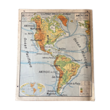 Old school map No.18/18bis American Continent Vidal-Lablache - Armand Colin
