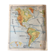 Carte scolaire ancienne N°18/18bis Continent américain Vidal-Lablache - Armand Colin
