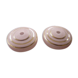 2 days offal in pink granite glass