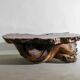 Table d'appoint sculpturale en bois brutaliste française, années 1960