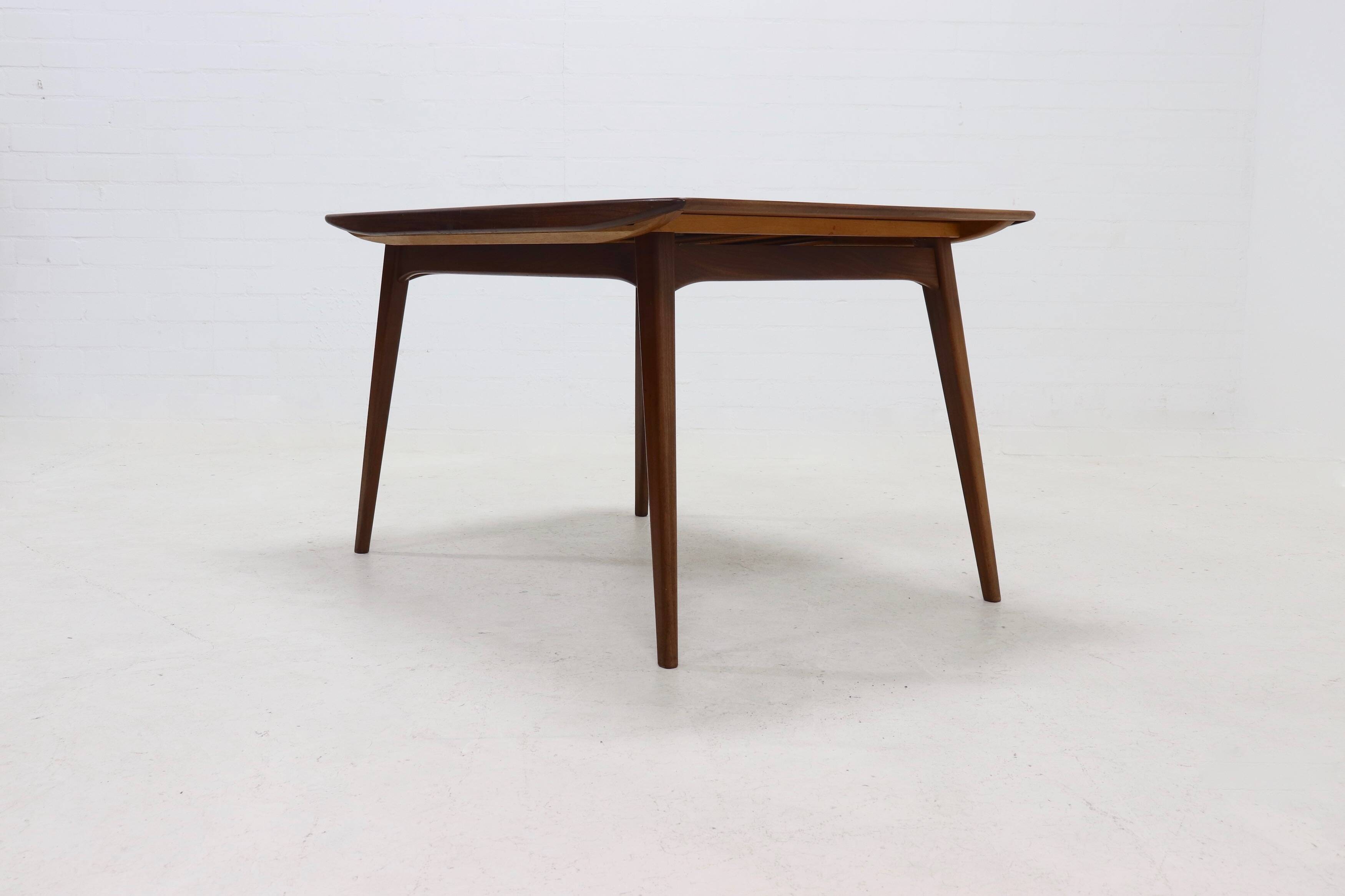 Extendable Teak Dining Table by Louis van Teeffelen for WeBe 1950s