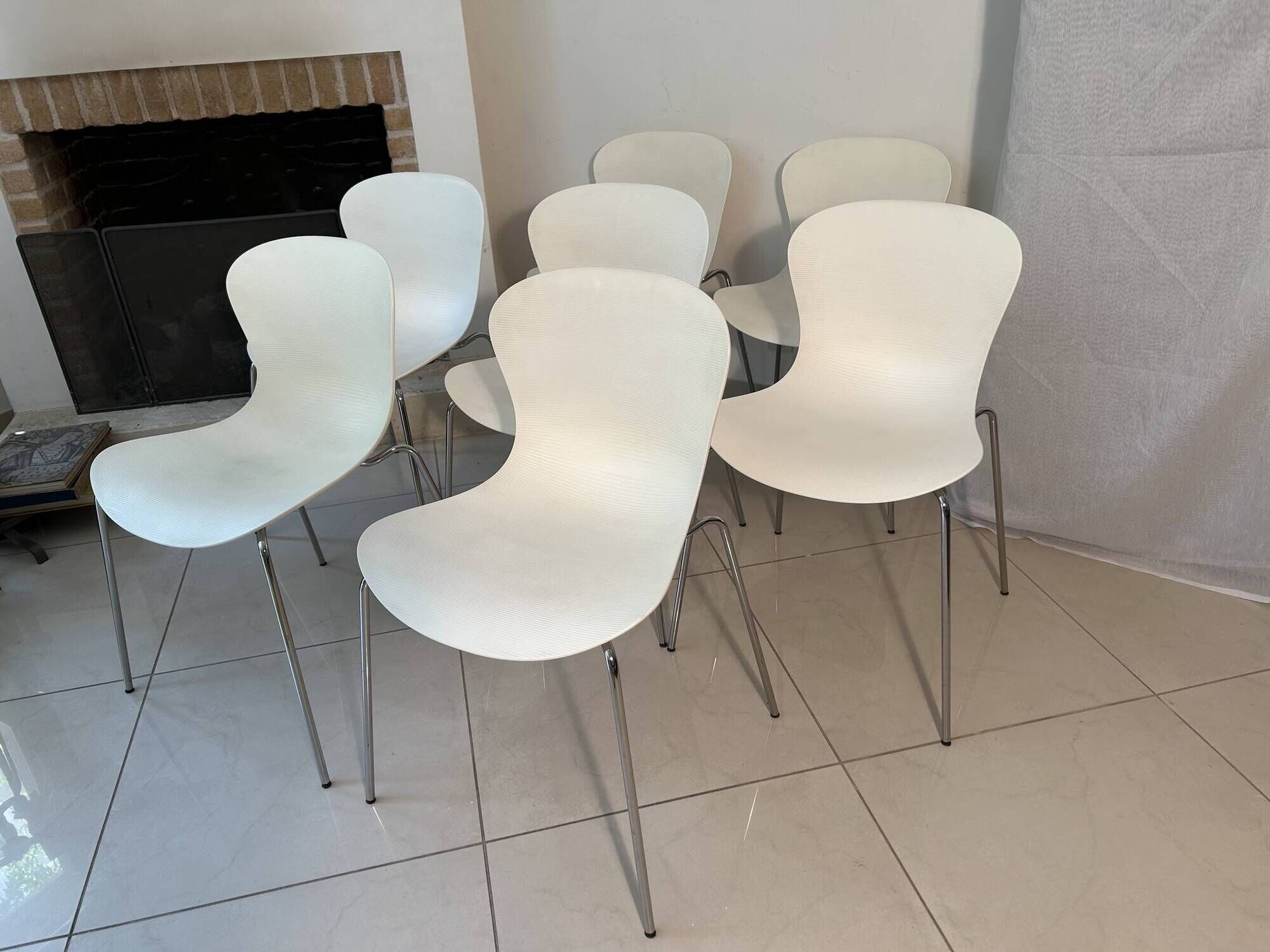 Set of 7 chairs, model nap ks50 by kaspar salto, edition fritz hansen.