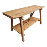 Old work table kitchen island bar table oak