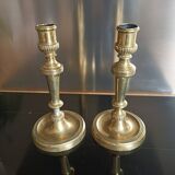 Pair of gilded bronze candlesticks