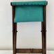 Folding stool, wood and canvas seat