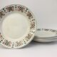 Set of 6 flat plates stamped "k&g lunéville", model "mariette"