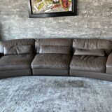 Roche Bobois Il Teatro sofa in brown leather