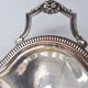 Victor Saglier old flat basket center-of-table table in silver metal