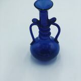 Vase en verre bleu , Art Nouveau