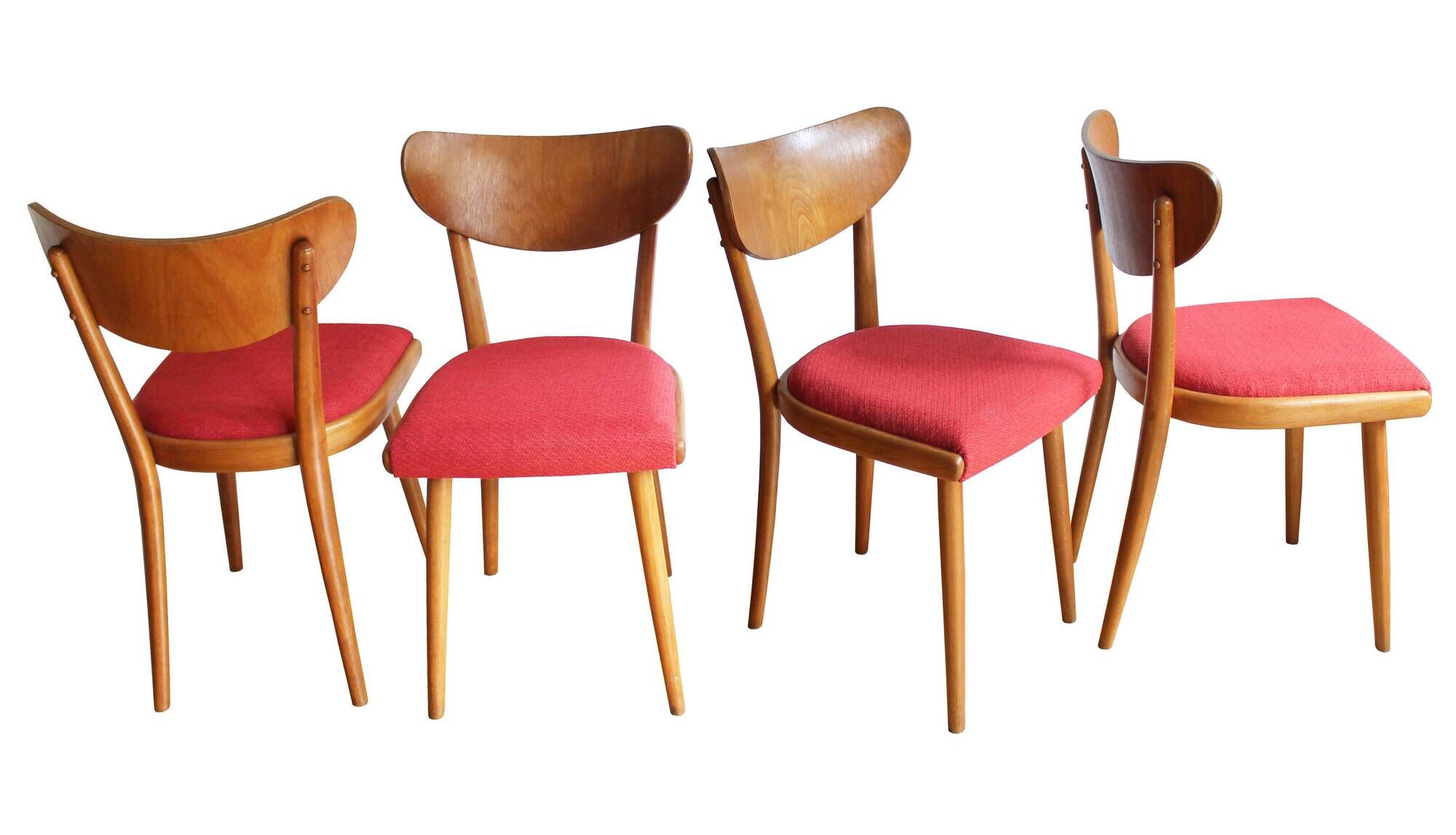 Set of Four 1950's Dining Chairs by Thonet