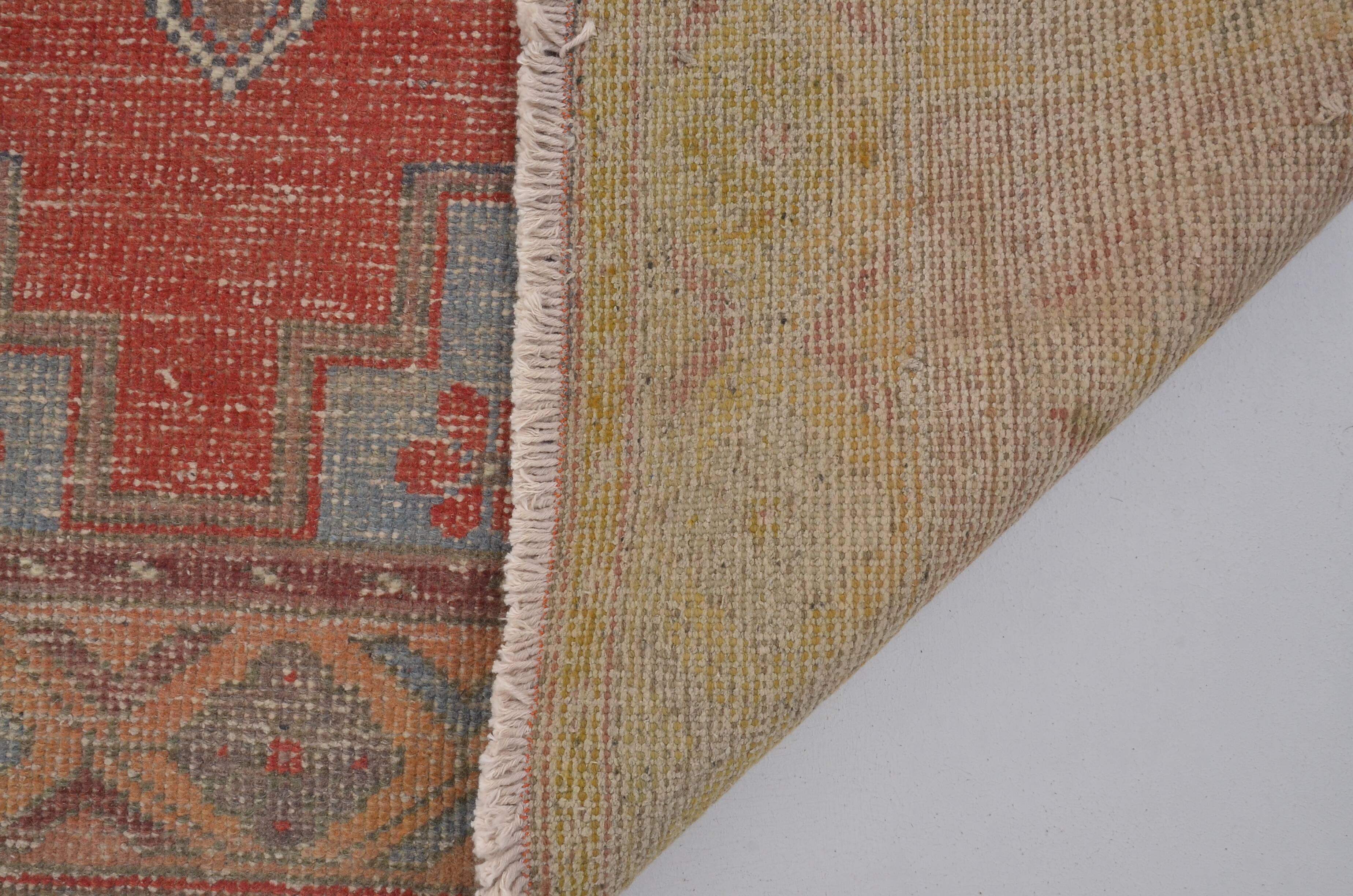 Red & Beige Turkish Handmade Rug sku 2406