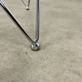 Chrome tripod side table by Angel Cerda