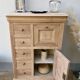 Small raw wood secretary