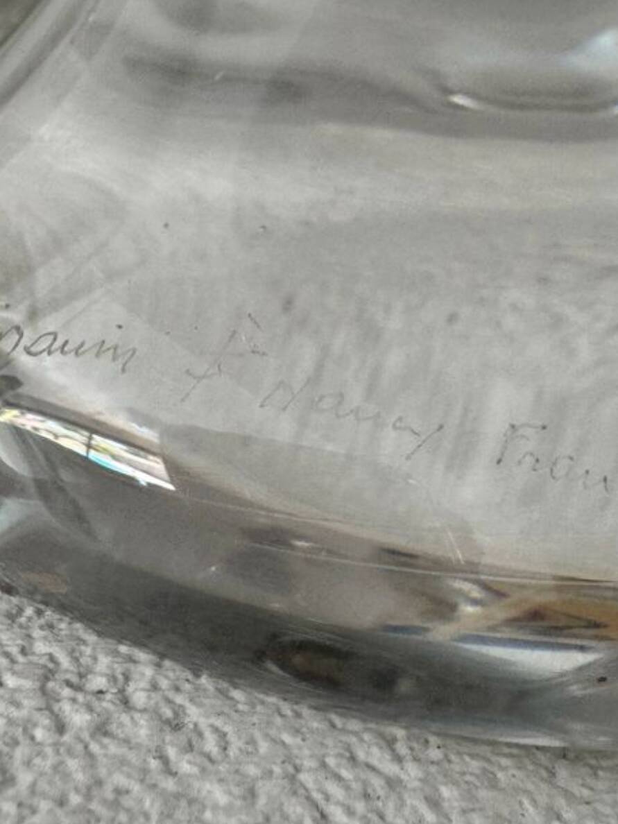 DAUM lamp base Nancy France in signed crystal – 30 cm