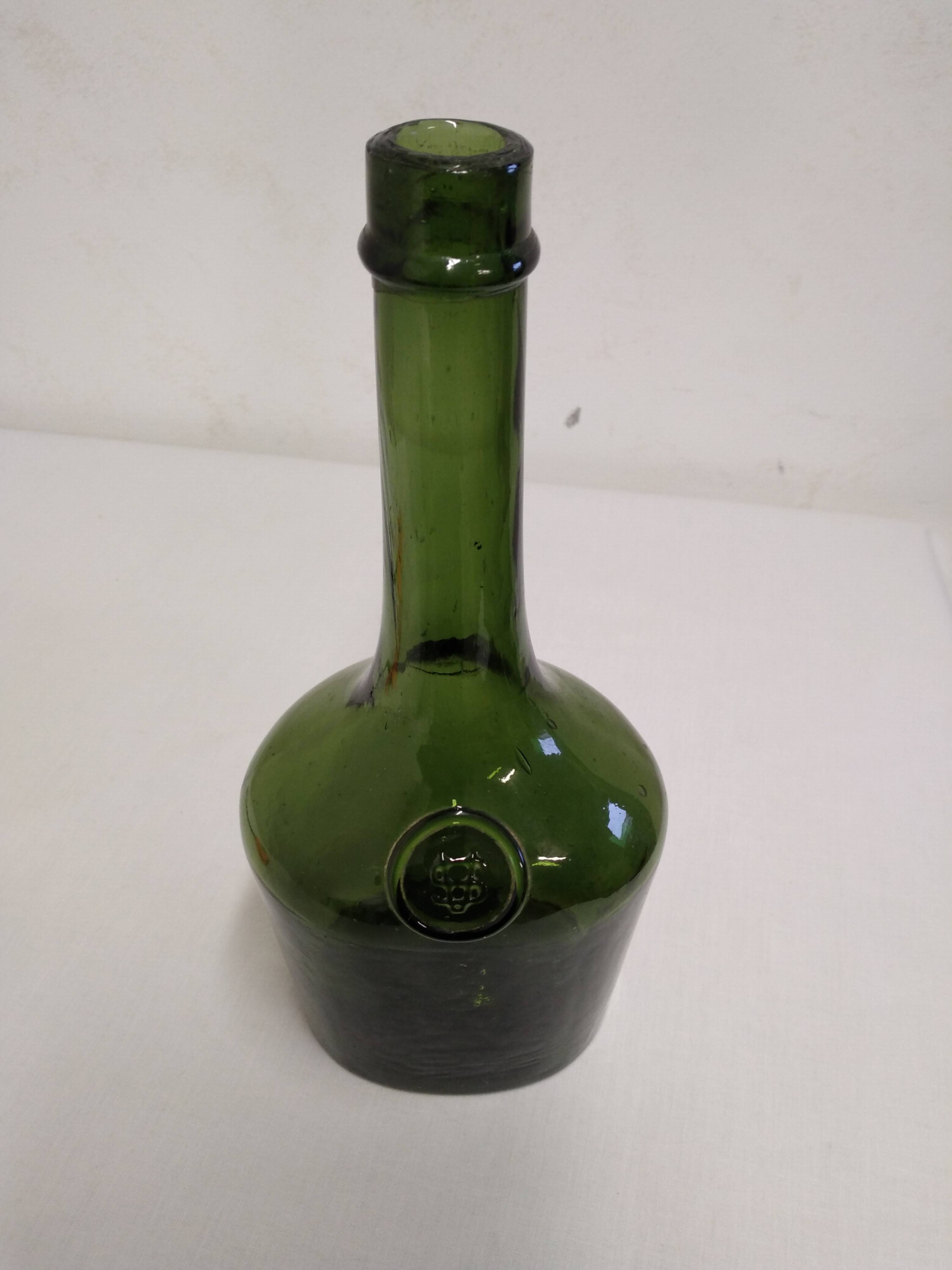 Old blown glass bottle