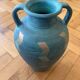 Turquoise terracotta jar