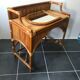 Coiffeuse bureau en rotin vintage