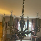 Golden bronze chandelier
