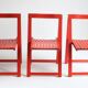 Vintage wooden folding chairs 1960s
