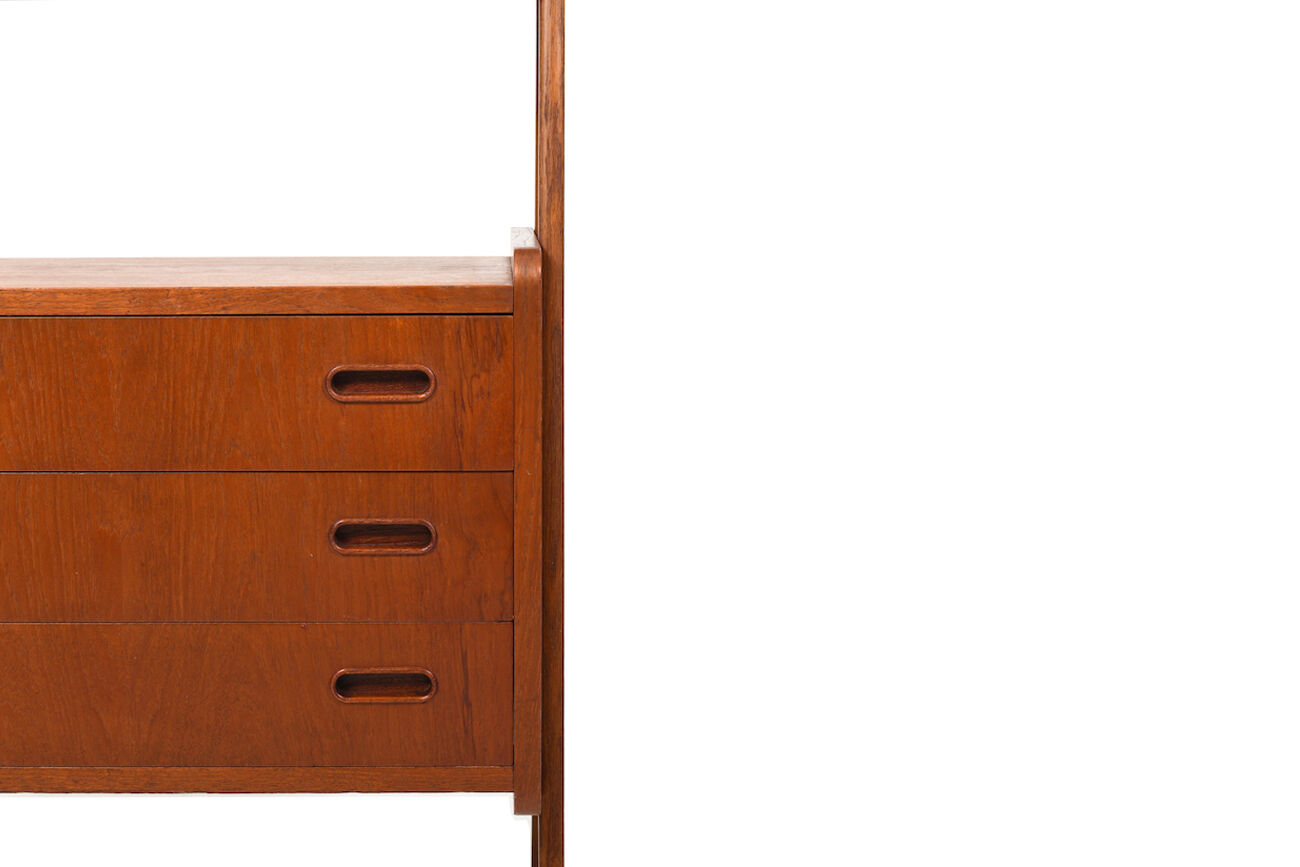 Danish chest of drawer with shelf system early 1950s