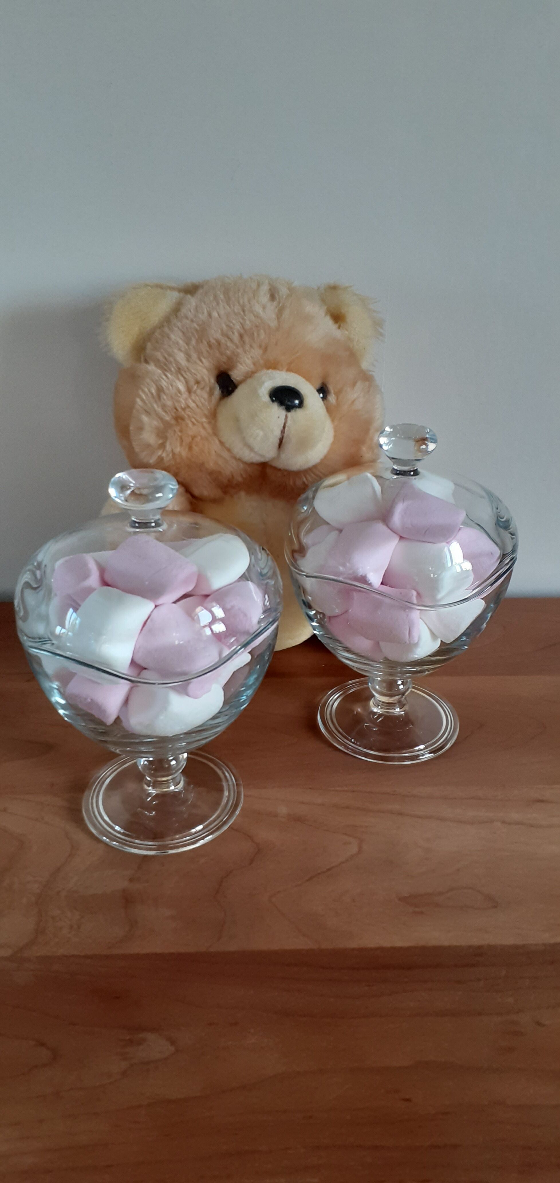 Set of 2 glass candy dispensers